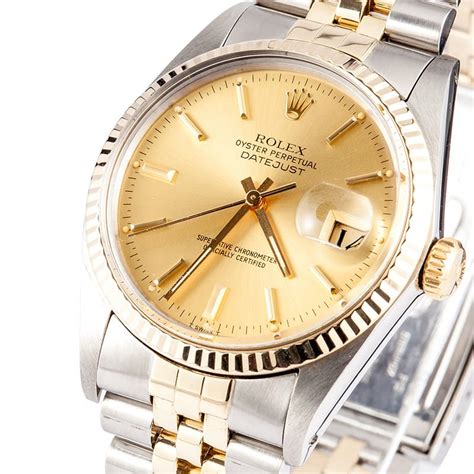 rolex datejust 16013 gold & steel|rolex model 16013 value.